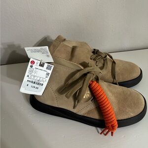 Clarks Kids Brown Chukka Boots with Black Sole